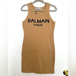 Balmain Tan Mini Dress